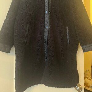 Athleta - Fleece Hyrbid Coat - XL - Black